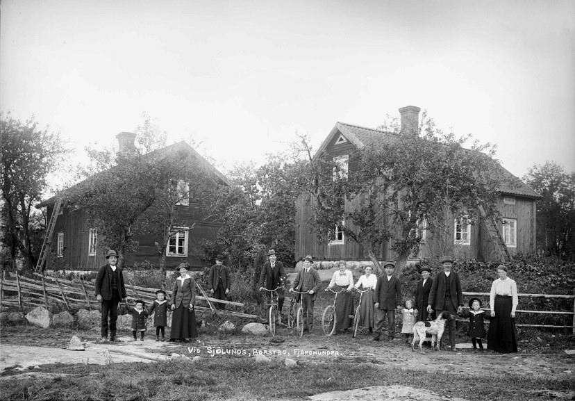 Vid Sjölunds, Borstbo", Simtuna socken, Uppland 1917