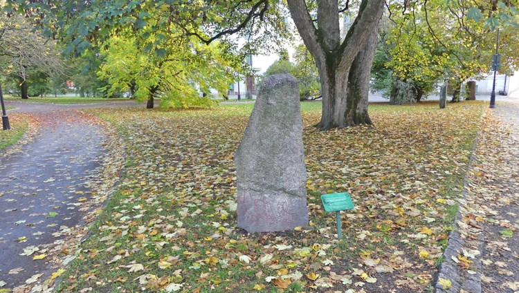 Runstenar i Universitetsparken - skrytsamme Vigmunds sten