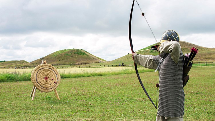 Skytt och pilbågstavla