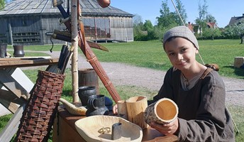 Vikingatidsläger utanför Gamla Uppsala museum