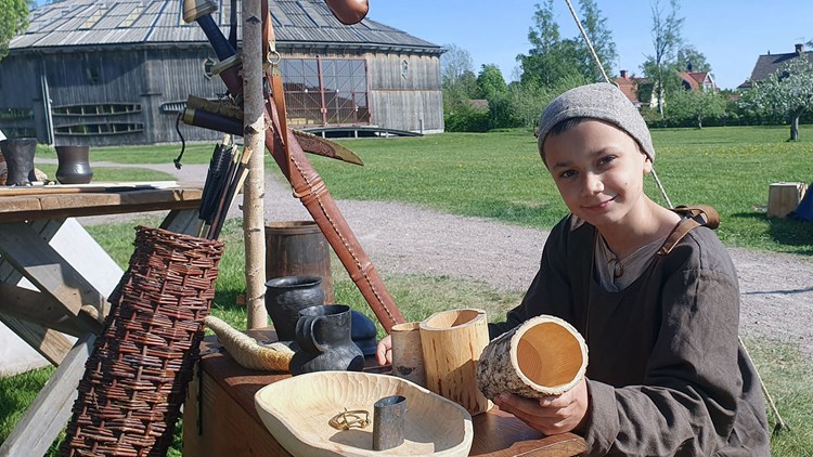 Vikingatidsläger utanför Gamla Uppsala museum